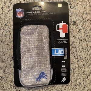 Detroit Lions Diamond Sparkle Tumby Pack Stanley‎ Cup Bag Tumbler Pouch